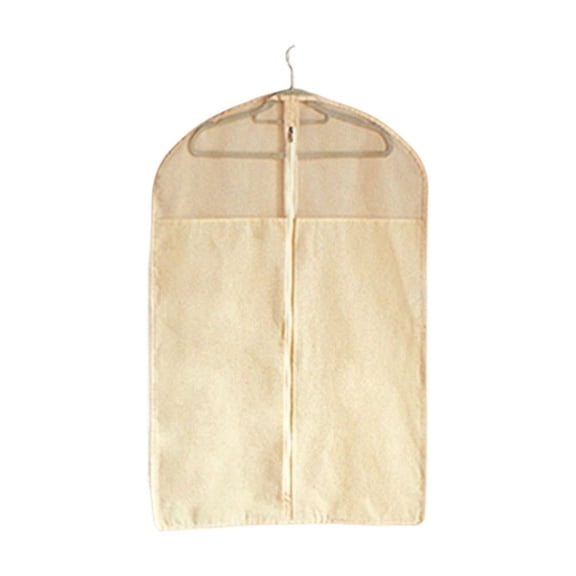 Cotton Garment Bags for Hanging Clothes, 35 Inch Breathable Garment Bags with Zippered Cover for Fur Coat, Jacket, Gown, Suit, Garments Covers