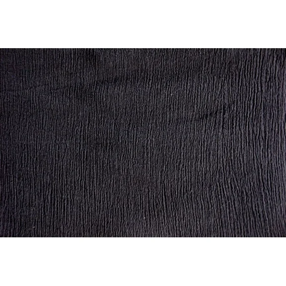 Cotton Gauze Crinkled Light Weight Garment Black Dresses Fabric Yard 50" Wide