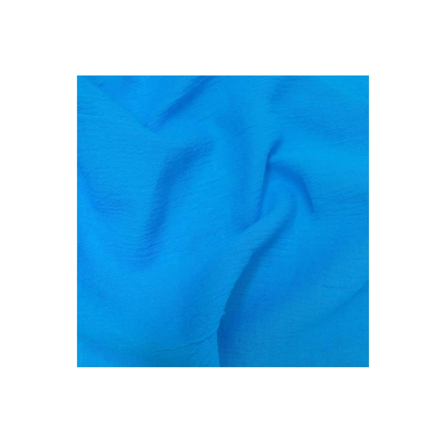 Cotton Gauze Fabric 100% Cotton 48/50 inches Wide Crinkled Lightweight Sold  by The Yard Many Colors (1 Yard, Turquoise) 