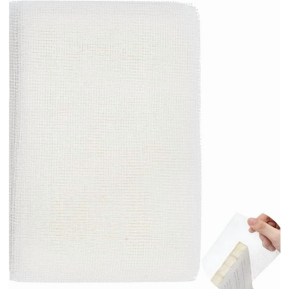 Cotton Gauze Fabric for Bookbinding White 100x0.1mm 5m/pc