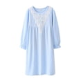 thumbnail image 1 of Cotton Gilrs Pajama Dress Mother-Daughter Matching Lace Long Sleeve Sleepshirts Soft Princess Nightgowns Casual Daily Dress, 1 of 1