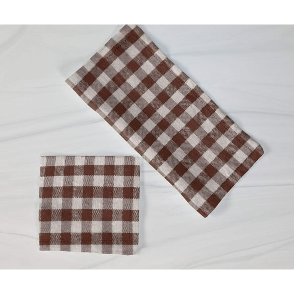 Cotton Gingham Checker Napkins 18"X18"