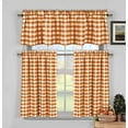 thumbnail image 1 of Cotton Gingham Checkered 3 Piece Window Valance Set (7 Colors), 1 of 1