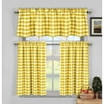 thumbnail image 1 of Cotton Gingham Checkered 3 Piece Window Valance Set (7 Colors), 1 of 1