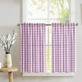 thumbnail image 1 of Cotton Gingham Checkered Print Café Tier Curtains Window Treatment Kitchen Home Décor, 1 of 1