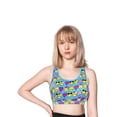 thumbnail image 1 of Cotton Girls Beginner Training Bra - Printed Sports Teenager Bra - Wide Strap - Regular Fit - Blue - XX Small (For 10 Years), 1 of 5