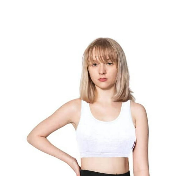 Cotton Girls Beginner Training Sports Teenager Bra Wide Strap Regular Fit White X Small (For 12 Years)