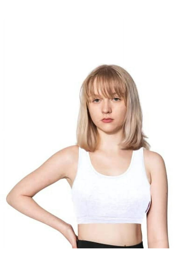 Cotton Girls Beginner Training Sports Teenager Bra Wide Strap Regular Fit White XXX Small (For 8 Years)