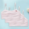 thumbnail image 1 of Cotton Girls Training Bra - 3 Packs Crop Cami Training Bras for Girls with Adjustable Straps Cotton Bra Pink 10-11 Years, 1 of 6