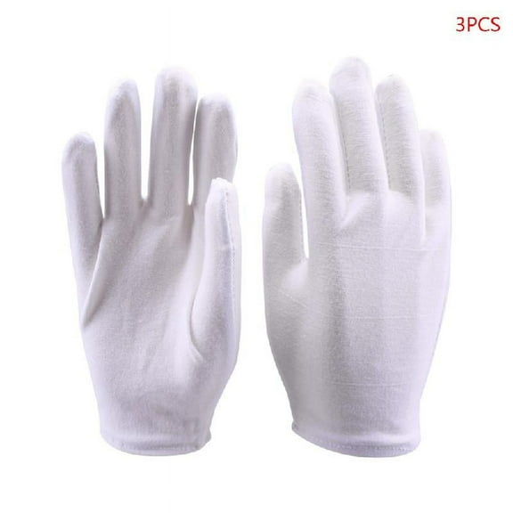 Cotton Gloves Cloth Serving Gloves for Eczema Moisturizing Dry Hand Coin Jewelry