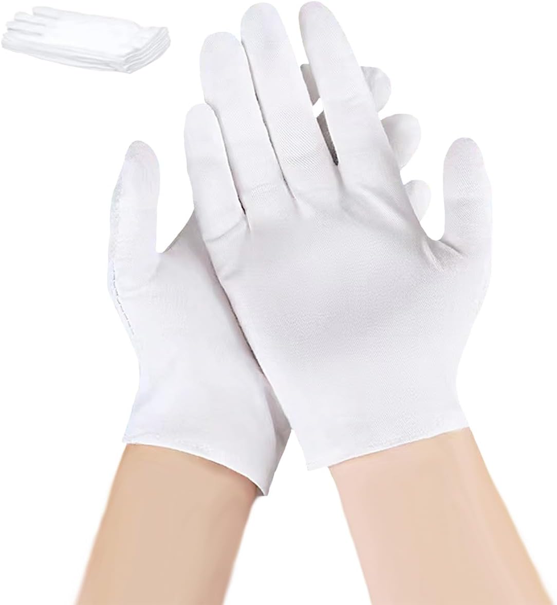 Cotton Gloves, Moisturizing Gloves Overnight White Cotton Gloves for