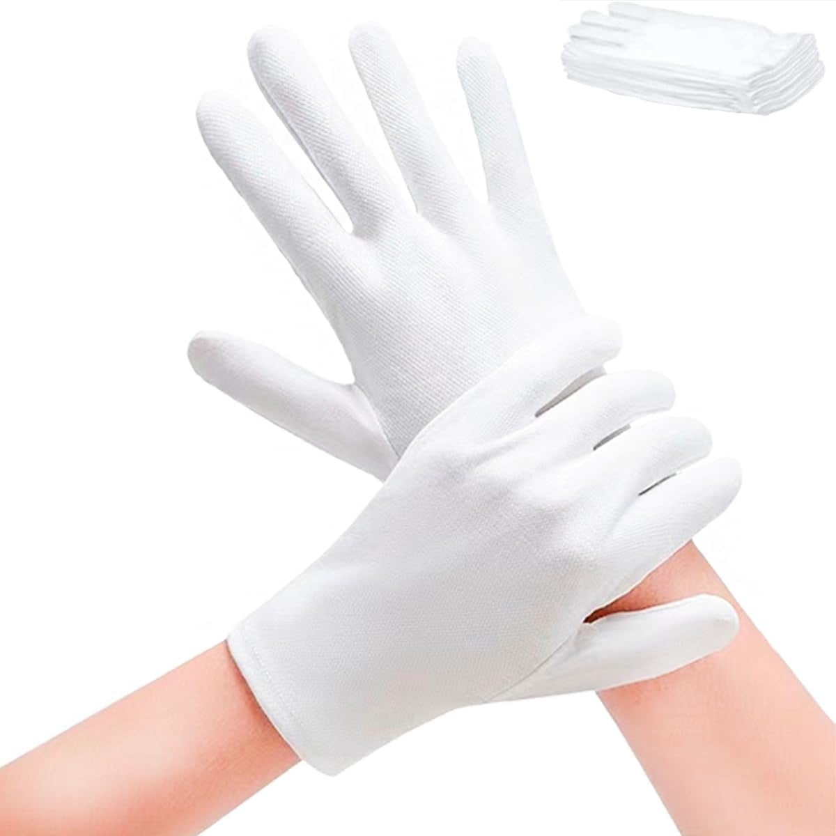 Cotton Gloves, Moisturizing Gloves Overnight White Cotton Gloves for Dry Hands Eczema,Washable