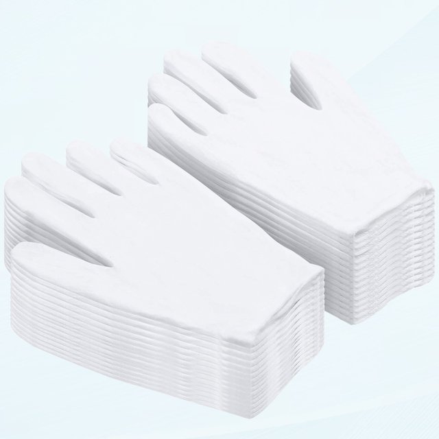 Cotton Gloves for Dry Hands, 20 Pairs Large White Cotton Gloves for