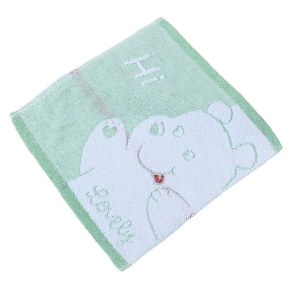 Cotton Gluttonous Bear Pattern Kindergarten Baby Towel Soft Absorbent Four Colors Optional Care Baby Delicate Skin