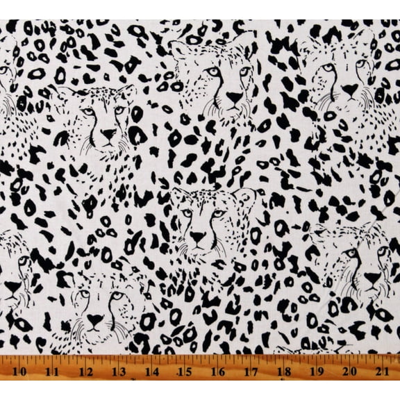 Cotton Graphic Leopard Animal Print Spots Leopards Jungle Wild at Heart Beige Cotton Fabric Print by the Yard (WILD-CD1631-BEIGE)