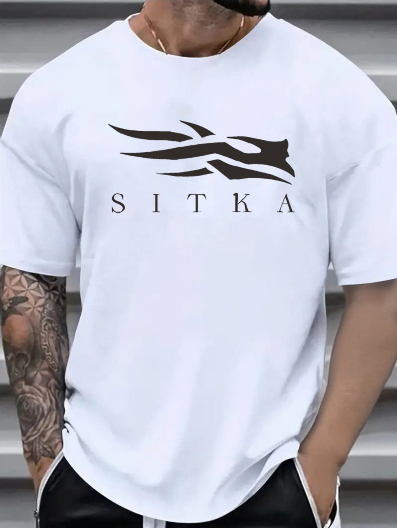 [Cotton Graphic T-Shirt] SITKA Cotton Graphic Print T-Shirt - 100% ...