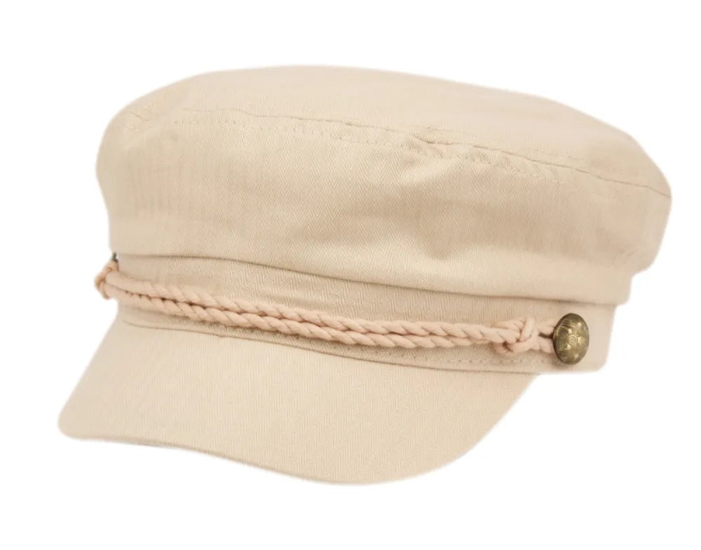 Wool Breton Fiddler Cap Greek Mariner Barge Fisherman Sailor Captains Hat