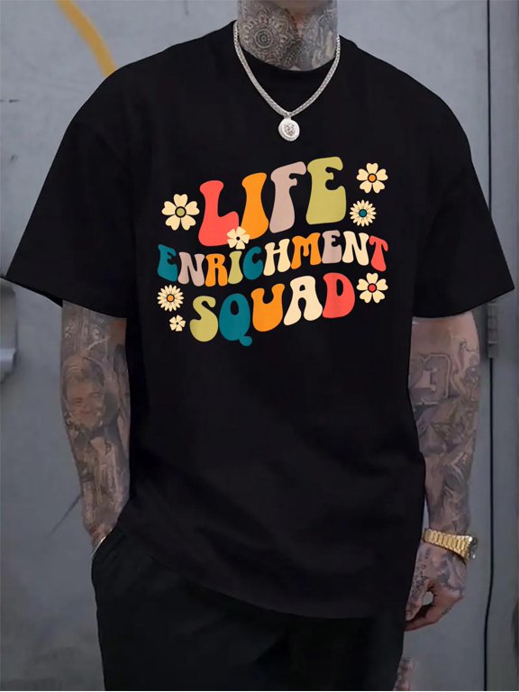 Cotton Groovy Activity Squad Activity Director Crew Activity Team T-Shirt Men's Casual Short Sleeve Graphic Tee