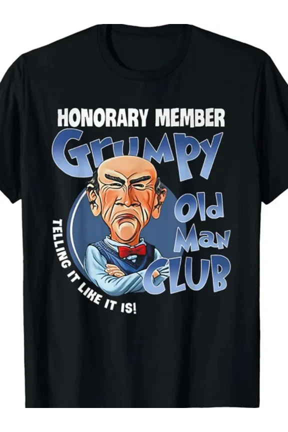 Cotton Grumpy Old For Man Club Honorary Member T-Shirt, "Telling It Like It Is