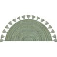 thumbnail image 1 of Cotton Half Circle Boho Bathroom Rug with Antiskid 22"x36" SAGE Green – 100% Cotton Scalloped Bath Mat, Anti‑Skid, Soft & Absorbent Bathroom Rug for Shower, Tub & Entryway, 1 of 5