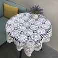 thumbnail image 1 of Cotton Handmade Crochet Square Tablecloth Doilies Lace Table Covers, 1 of 5
