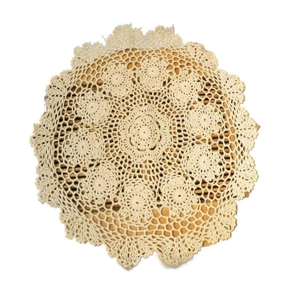 Cotton Handmade Crochet lace Table Runners Round Tablecloth Doilies Doily Table Dresser Scarf Décor