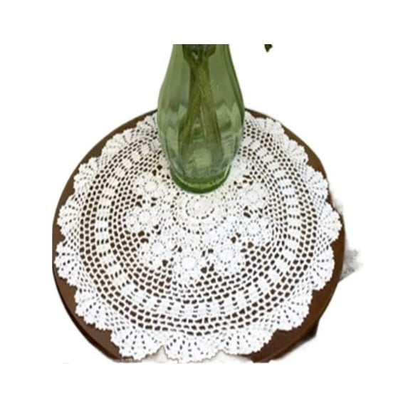 Cotton Handmade Crochet lace Table Runners Round Tablecloth Doilies Doily Table Dresser Scarf Décor