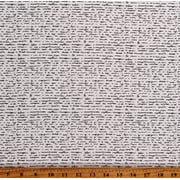 Cotton Handwriting Cursive Words Script Text Paradox II White Cotton Fabric Print by the Yard 3571-01
