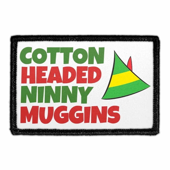 Cotton Headed Ninny Muggins White Morale Patch - Removable Patch