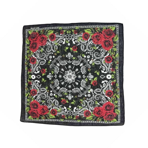 Cotton Headscarf Unisex Neckwear Handkerchief 21Inch Stylish Head Oversized Neck Scarves for Outdoor