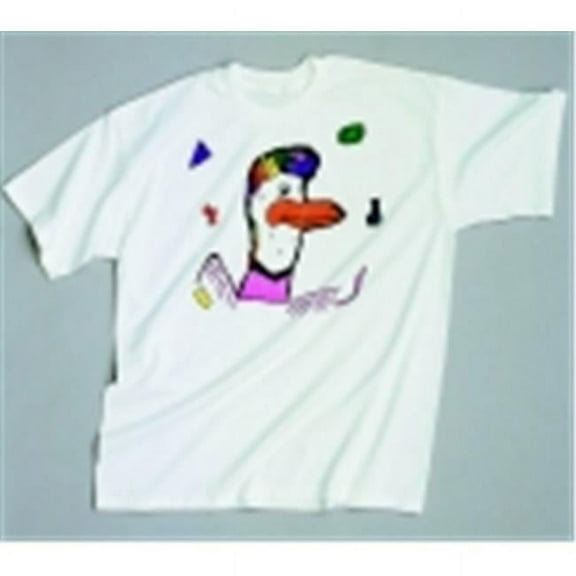 Cotton Heavy Weight T-Shirt With Crew Neck, Small, White