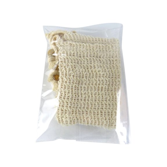 Cotton Hemp Soap Bag Plant Fiber Degradation Handmade Soap Storage Bag Soap Mesh Bag Bath Bath Wipe Wholesale New Opp Bag 4 Packs
