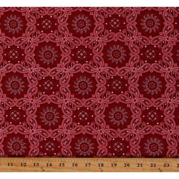 Cotton Holiday Independence Day Patriotic American Legacy Red Cotton Fabric Print by the Yard (C9421)