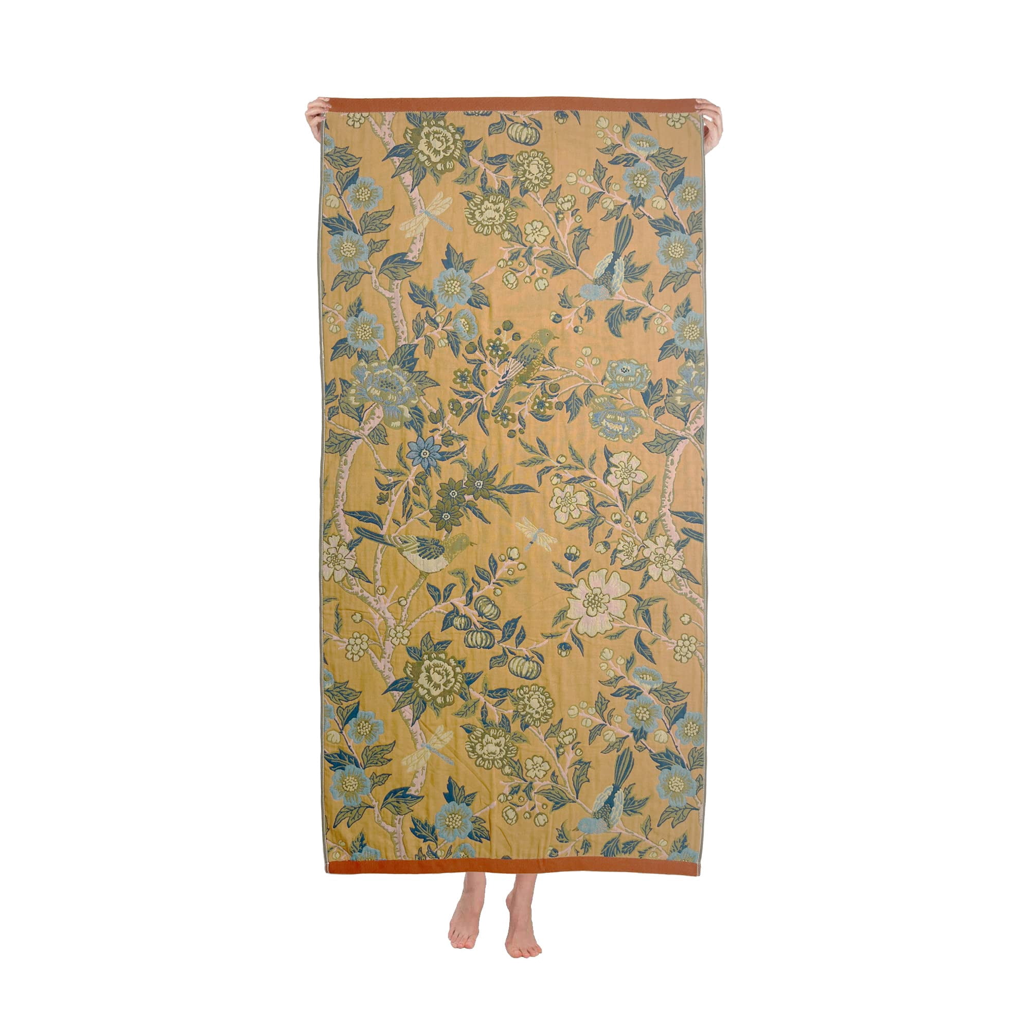 Cotton Jacquard Oversized Bath Sheet, 30 x 60 in, Reversible 4-Layer ...