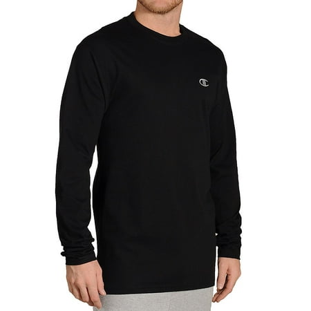 Cotton Jersey Long-Sleeve Men's T Shirt, Black - M