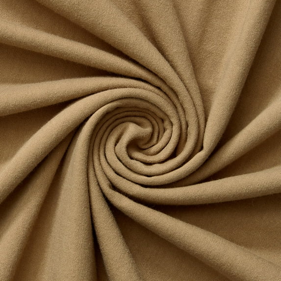 Cotton Jersey Lycra Spandex knit Stretch Fabric 58/60" wide (Khaki)