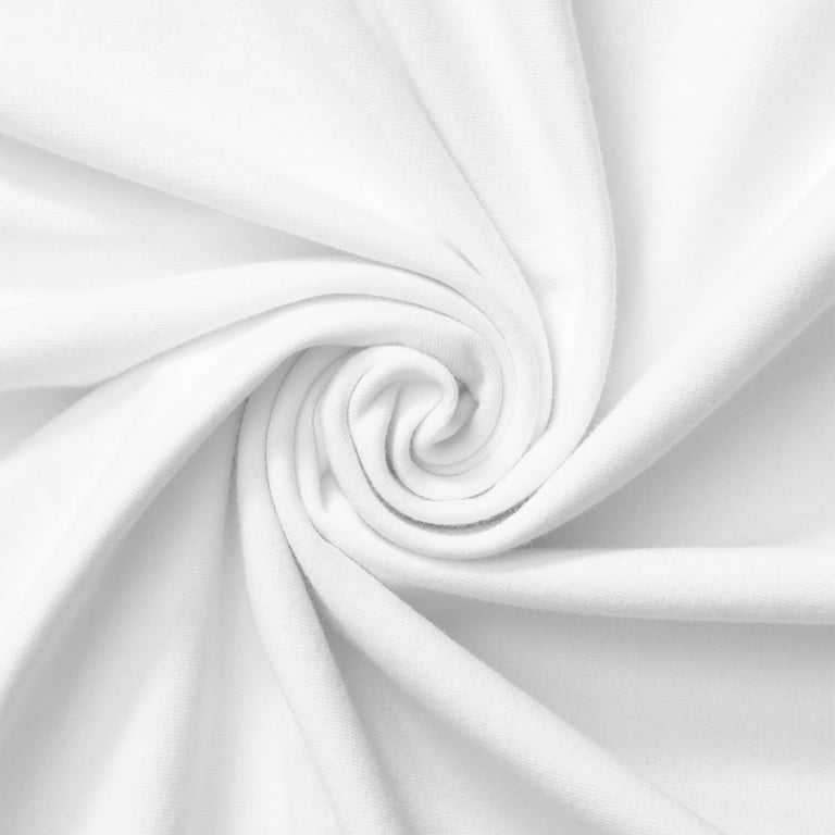White Cotton Fabric Pure White Fabric, Cotton Solid White Fabric