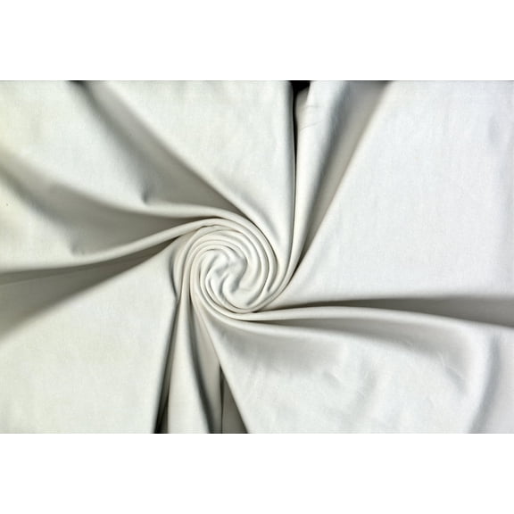 Cotton Jersey Spandex 190 GSM Knit Fabric Stretch Sewing Cotton (OFFWHITE, ByYard)