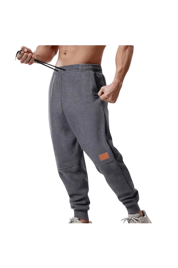 Cotton Joggers For Men Casual Loose Fit Big And Tall Drawstring Sweatpants Workout Athletic Running Pants With Pockets