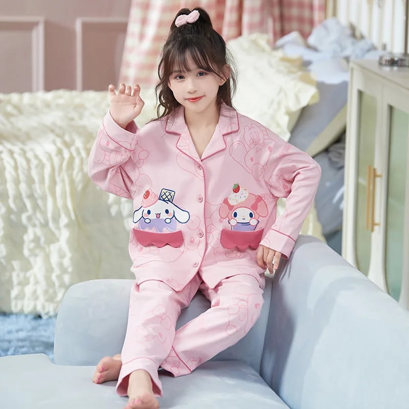 Cotton Kids Pajamas Sanrio Cinnamoroll Kuromi Hellokitty Children ...