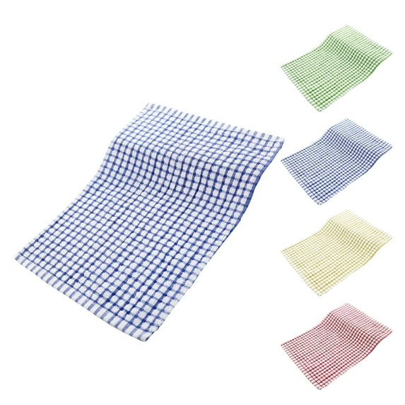 Cotton Kitchen Dish Cloths, Waffle Weave, Super Absorbent, Quick Drying, for Dishes, Cleaning, Mixed Colors, 31x31cm, Machine Washable
