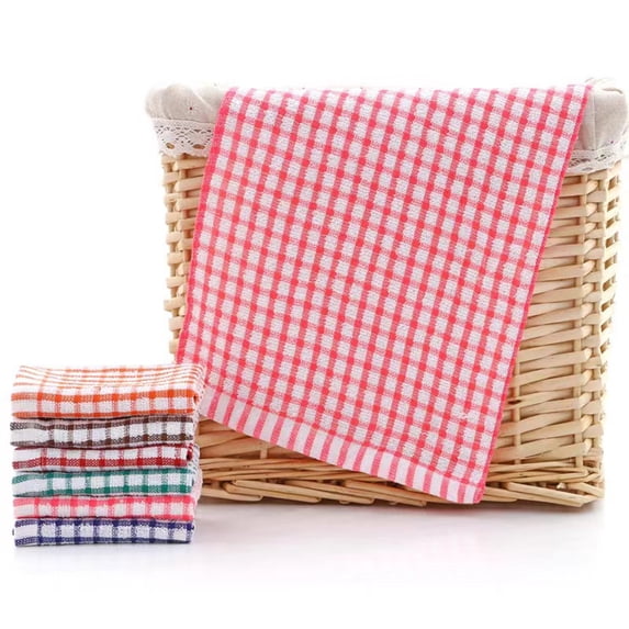 Cotton Kitchen Dish Towel, Kingtowag Cotton Kitchen Towels - Highly Absorbent and Durable, Perfect for Drying Dishes - #F