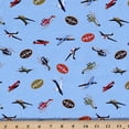 thumbnail image 1 of Cotton Knit Planes and Helicopters Pilot Kids Stretch Fabric by the Yard- Blue (9368F-11M), 1 of 1