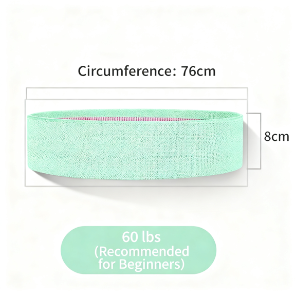 Cotton Knit Resistance Loop Bands for Glute Training and Yoga - Set of 3 with Mesh Bag
