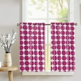 thumbnail image 1 of Cotton Large Circle Dots Print Café Tier Curtains Window Treatment Kitchen Home Décor, 1 of 1