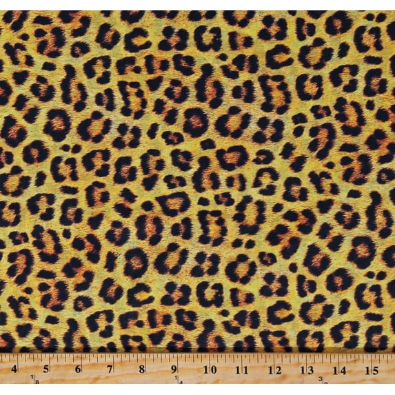 Cotton Lawn Leopard Print Spots Jungle Fur-Look Animal Kingdom Lawns Lightweight Cotton Fabric Print by the Yard (SRKD-19962-286WILD)