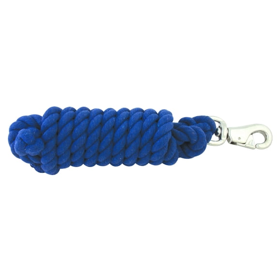 Cotton Lead Rope W/NPMI Bull Snap Color: Blue