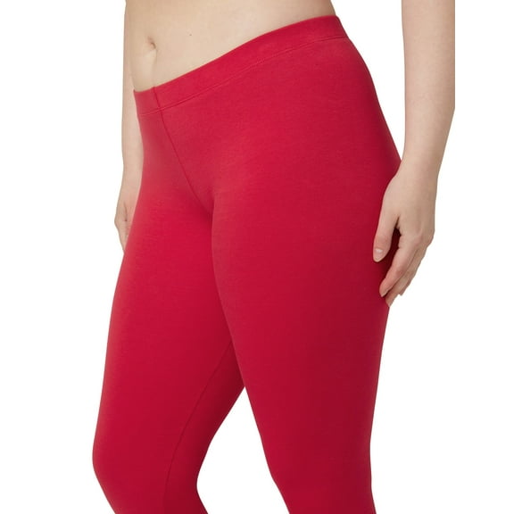 No nonsense Women's Cotton Legging, Red Hot, Small