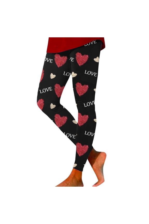Cotton Leggings Hearts Trendy Tights Skinny Running Legging Flare Leggings Petite 7/8 Leggings Going Out Bottoms