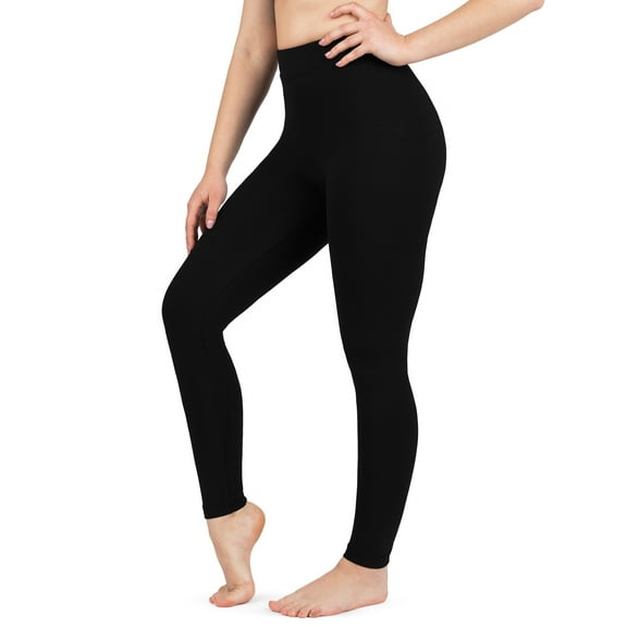 Cotton Leggings No Pockets Size 20, Height: 5'3" - 5'5" | 25" Inseam Black